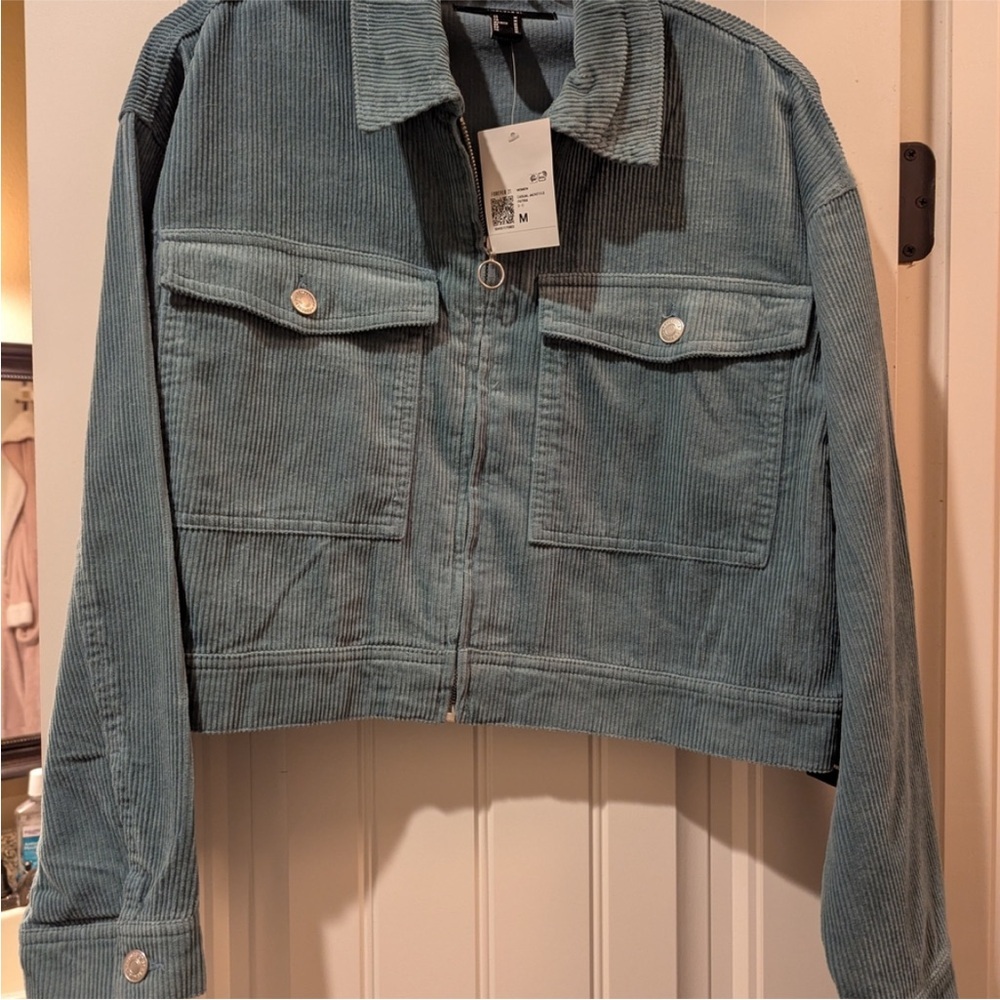 Corduroy zip jacket